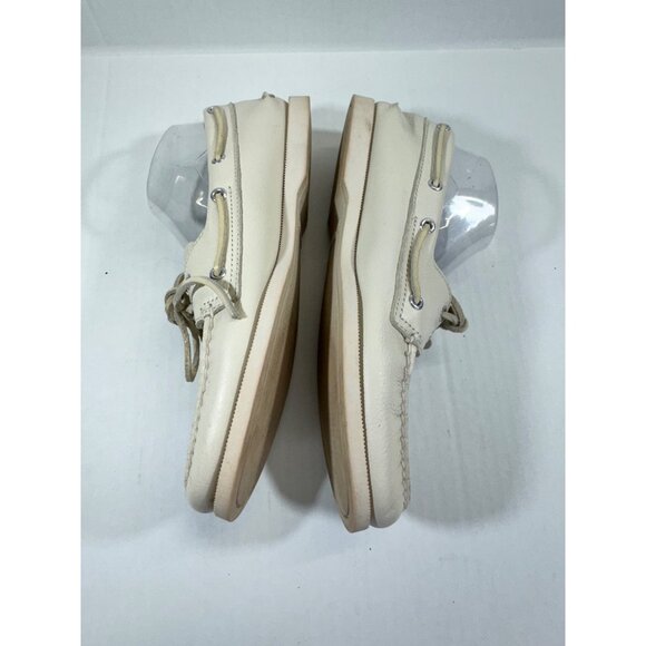 Sperry men's Shoes10M top sider beige leather boat shoes Authentic Original 2-ey - Picture 6 of 16